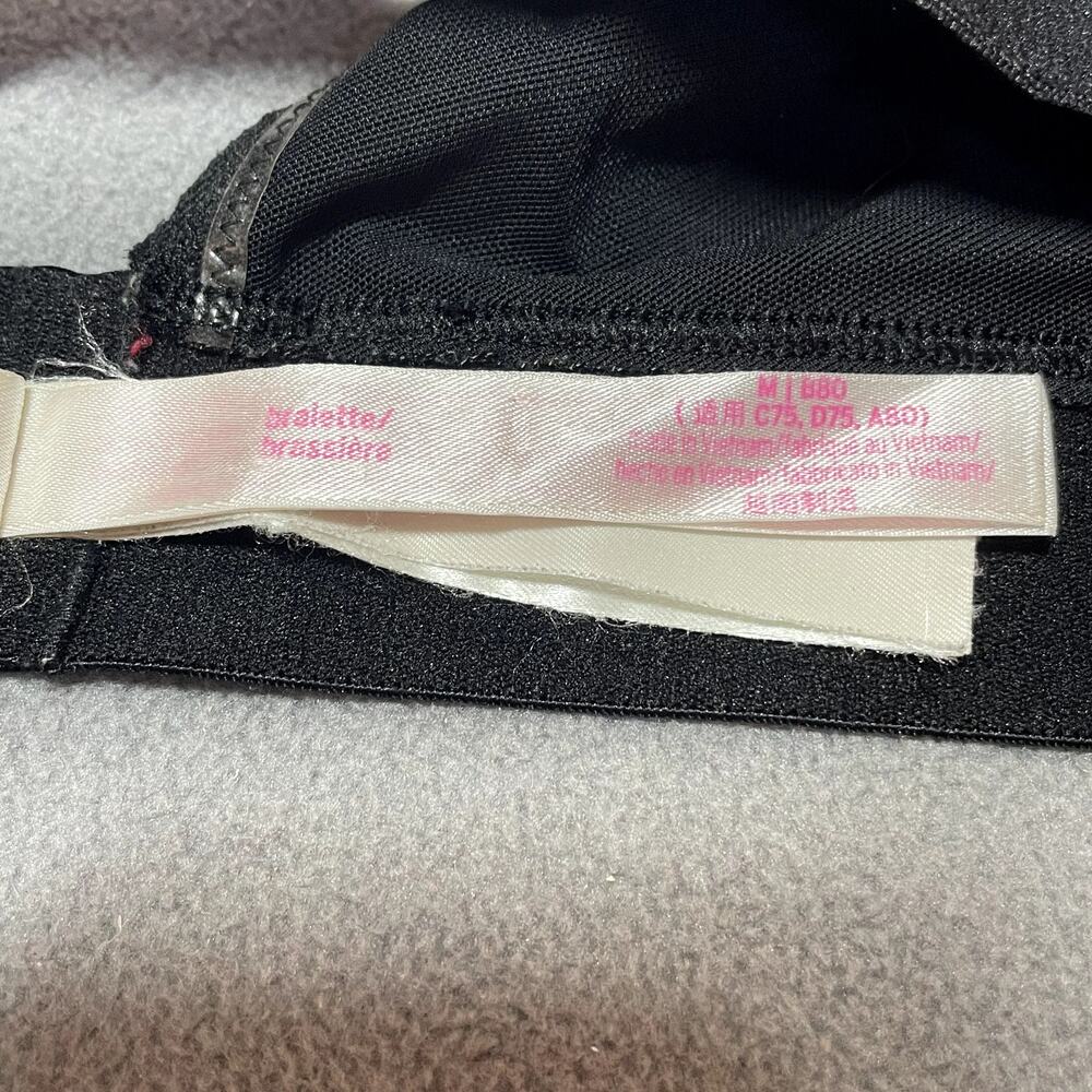 Victoria's Secret PINK Lace Triangle Racerback Bralette Medium Black Casual - Picture 5 of 6